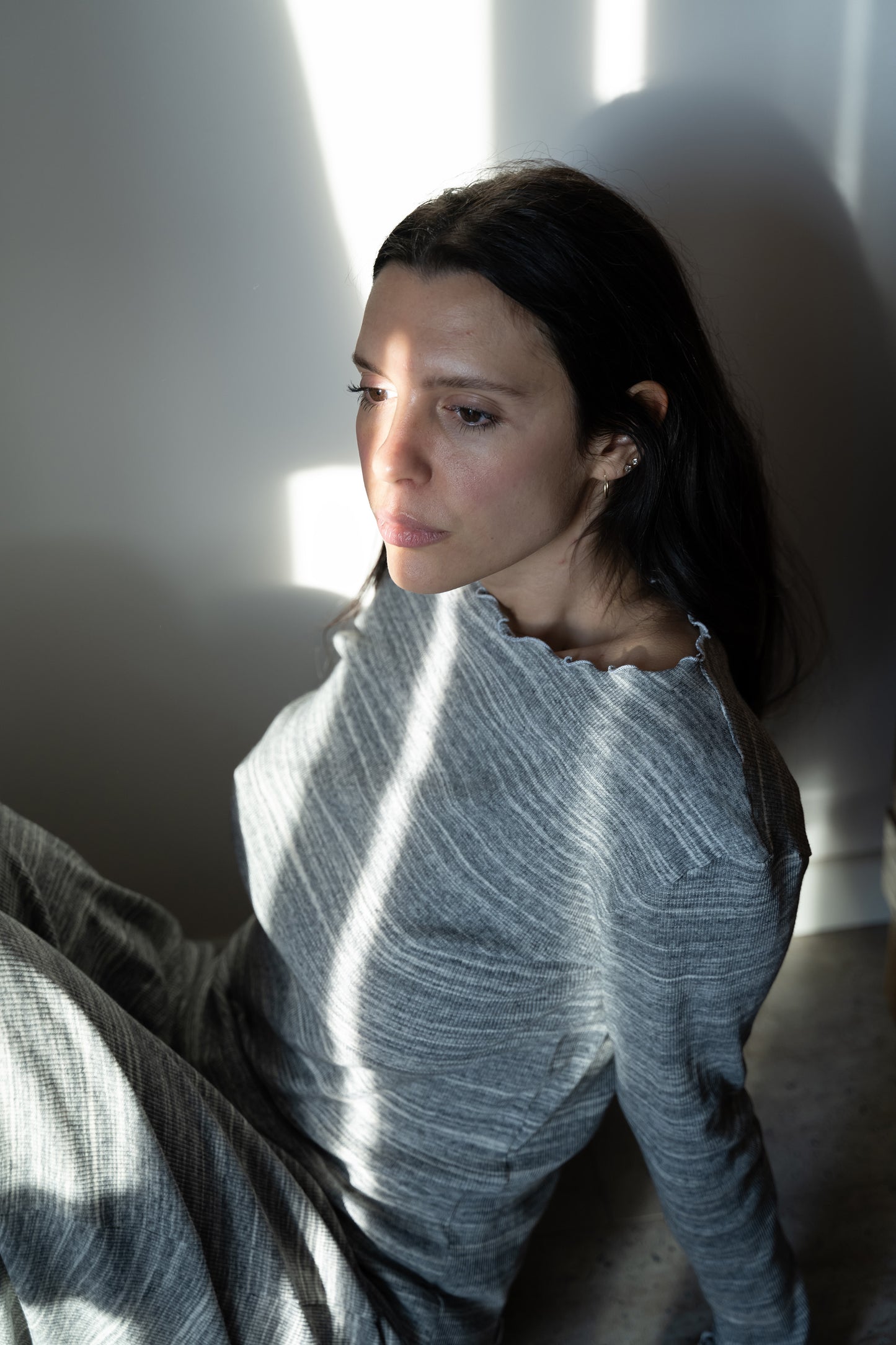 T-shirt Shelly variante grigia fiammata