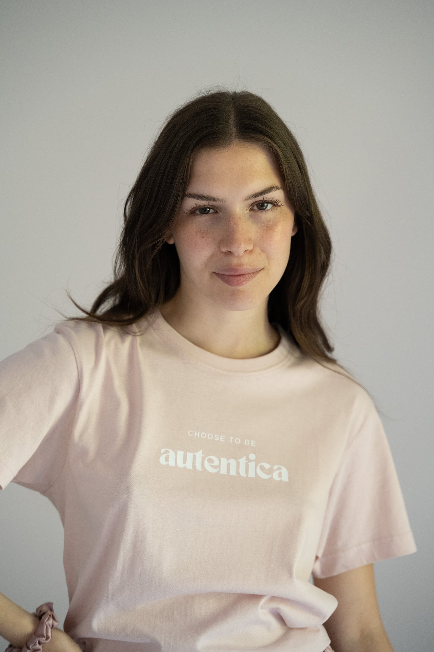 T-shirt autentica variante latte base rosa