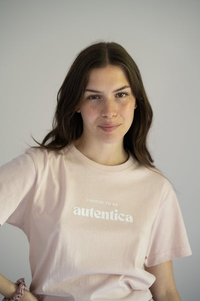 T-shirt autentica variante latte base rosa
