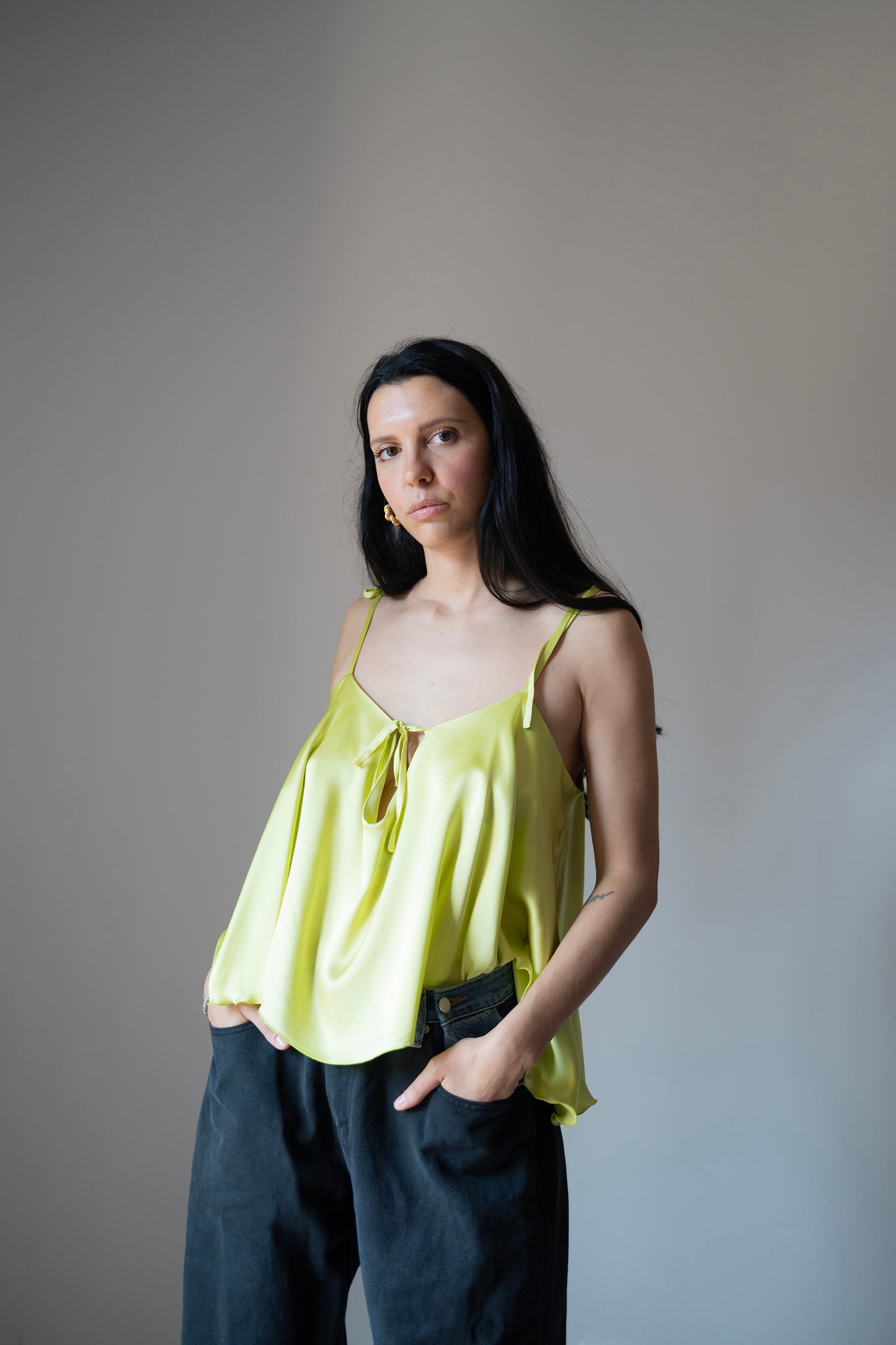 Top Caracas variante verde lime