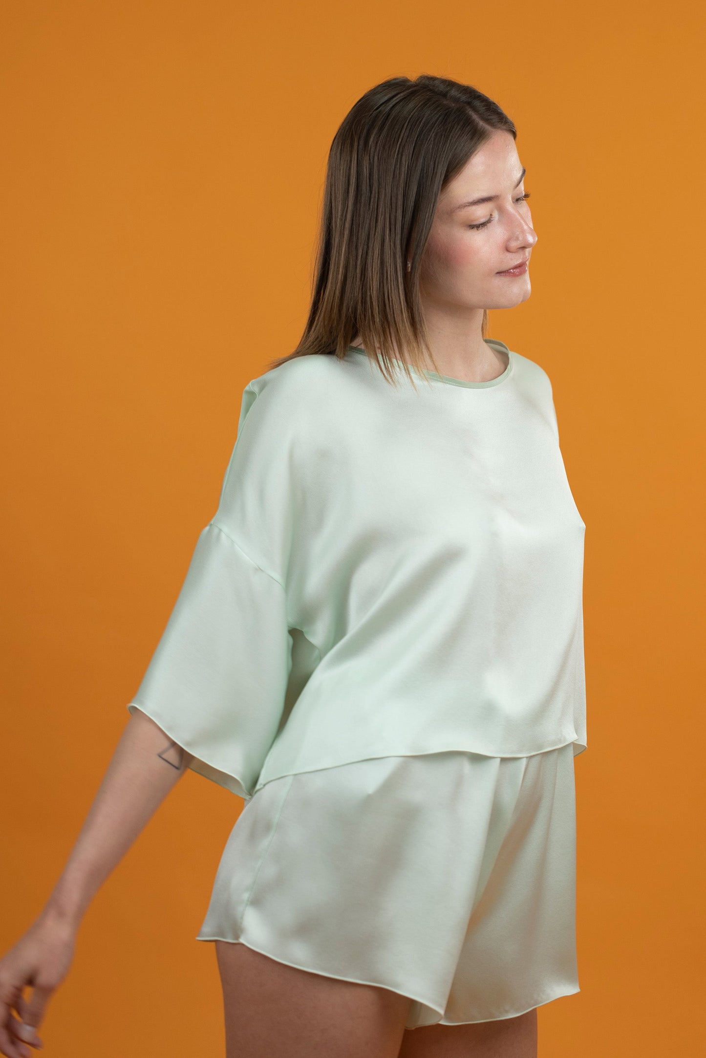 T-shirt Paloma variante verde latte e menta