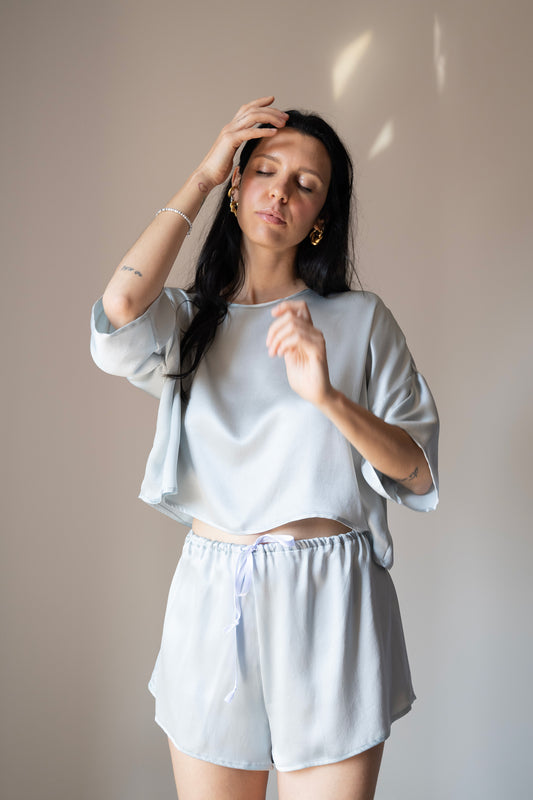 Completo Paloma variante grigio perla