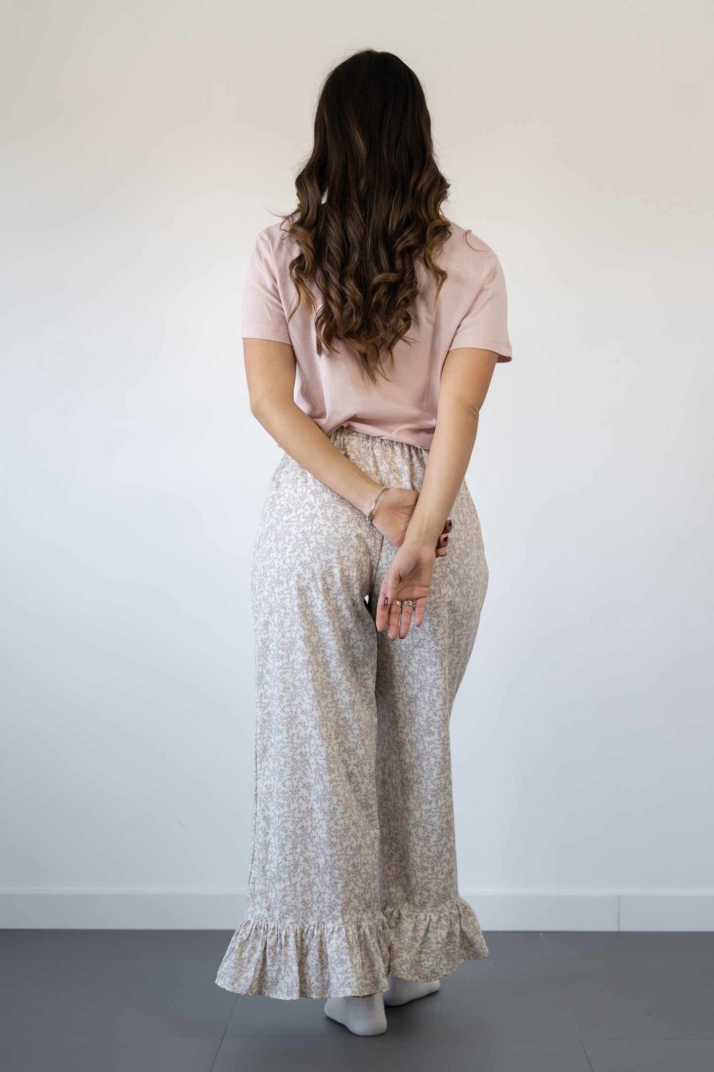 Pantaloni con rouches