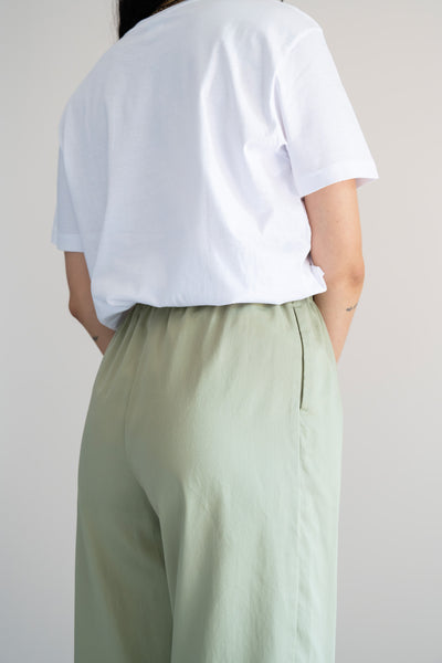 Pantalone lungo in cotone variante avocado