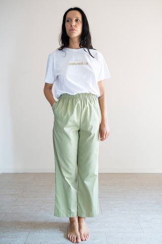 Pantalone lungo in cotone variante avocado