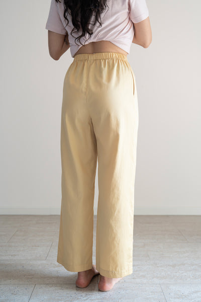 Pantalone lungo in cotone variante burro