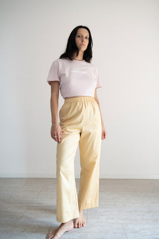 Pantalone lungo in cotone variante burro