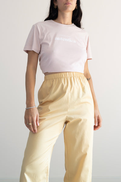 Pantalone lungo in cotone variante burro