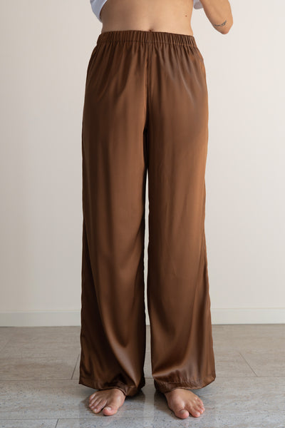 Pantaloni lunghi seta variante moka