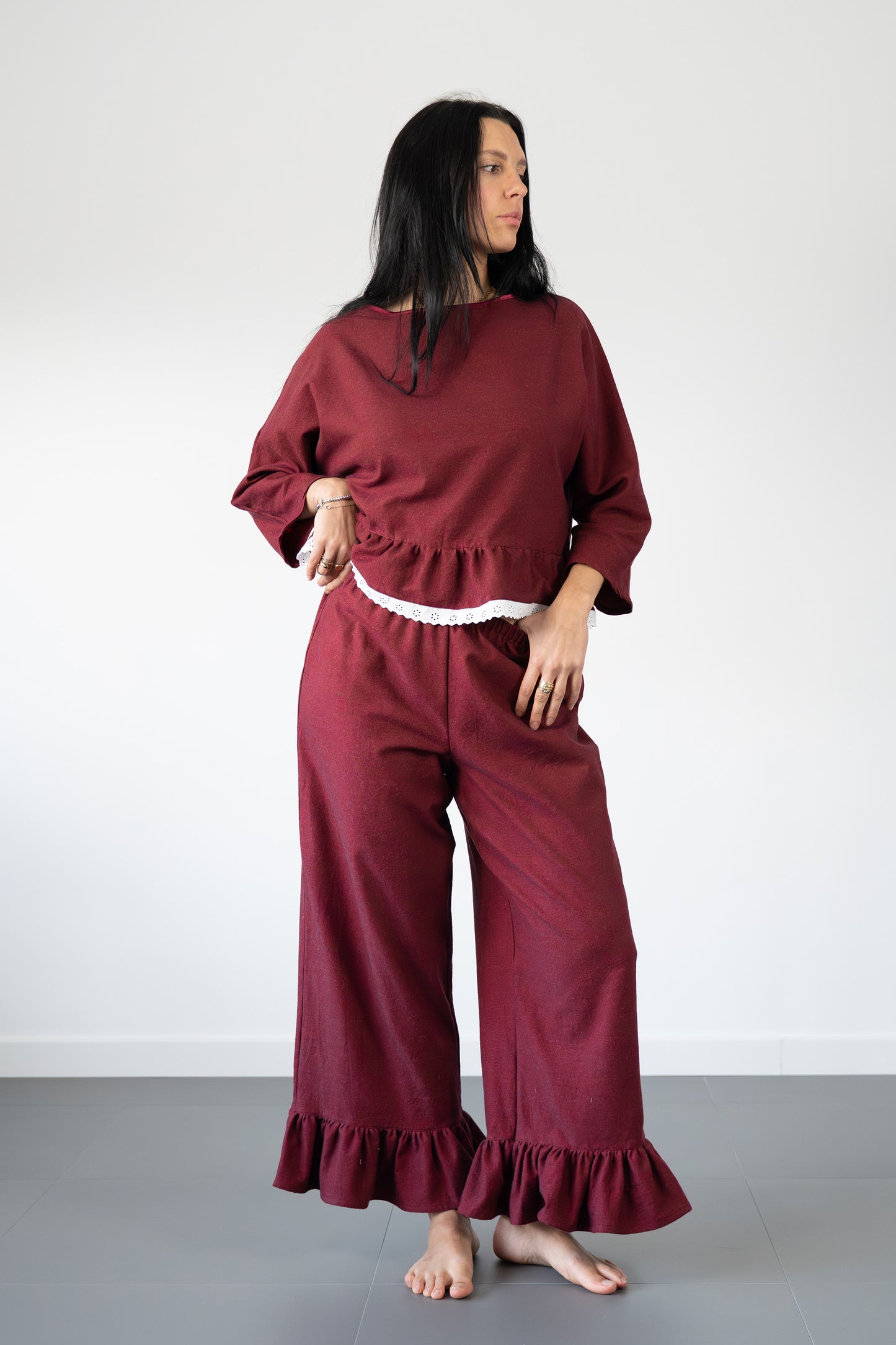 Completo Olga bordeaux