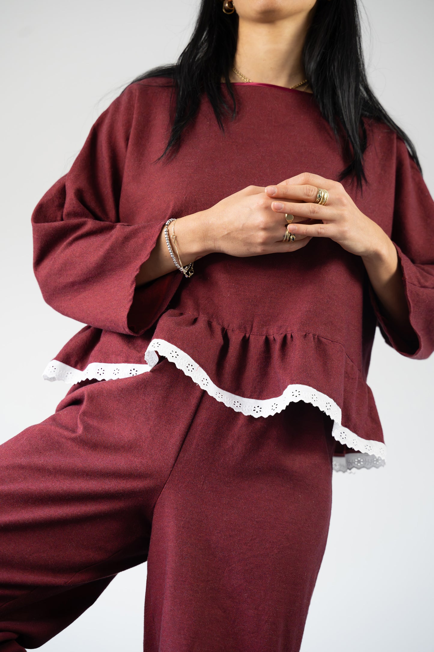 Completo Olga bordeaux