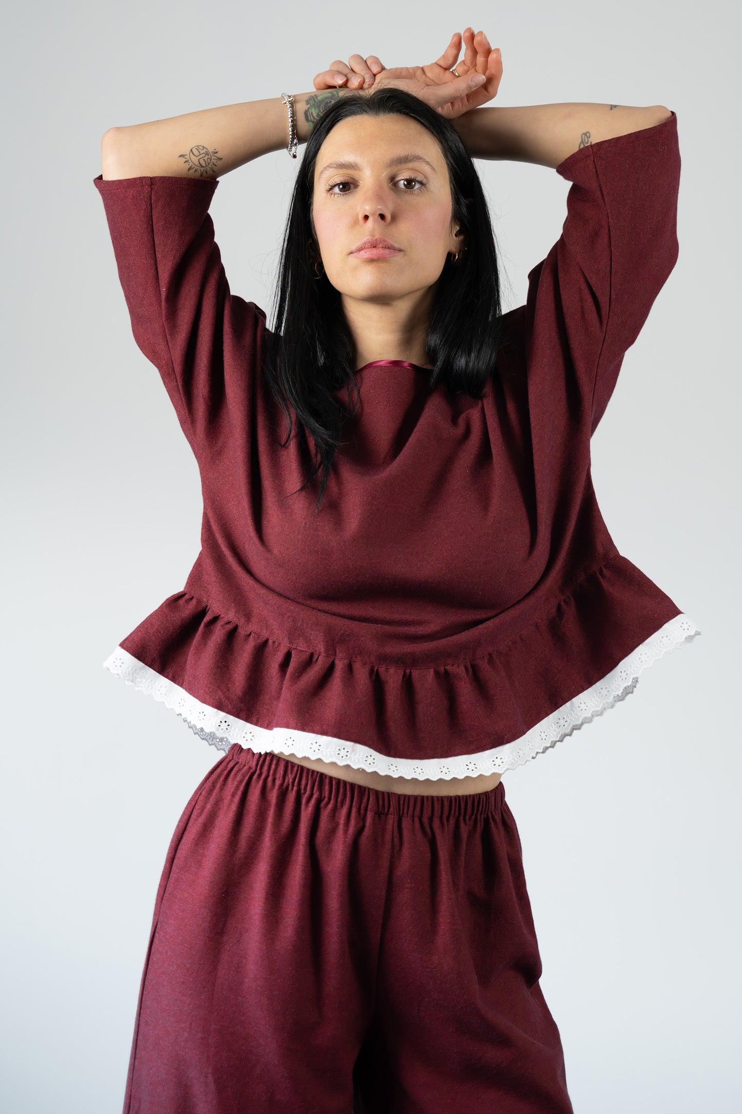 Completo Olga bordeaux