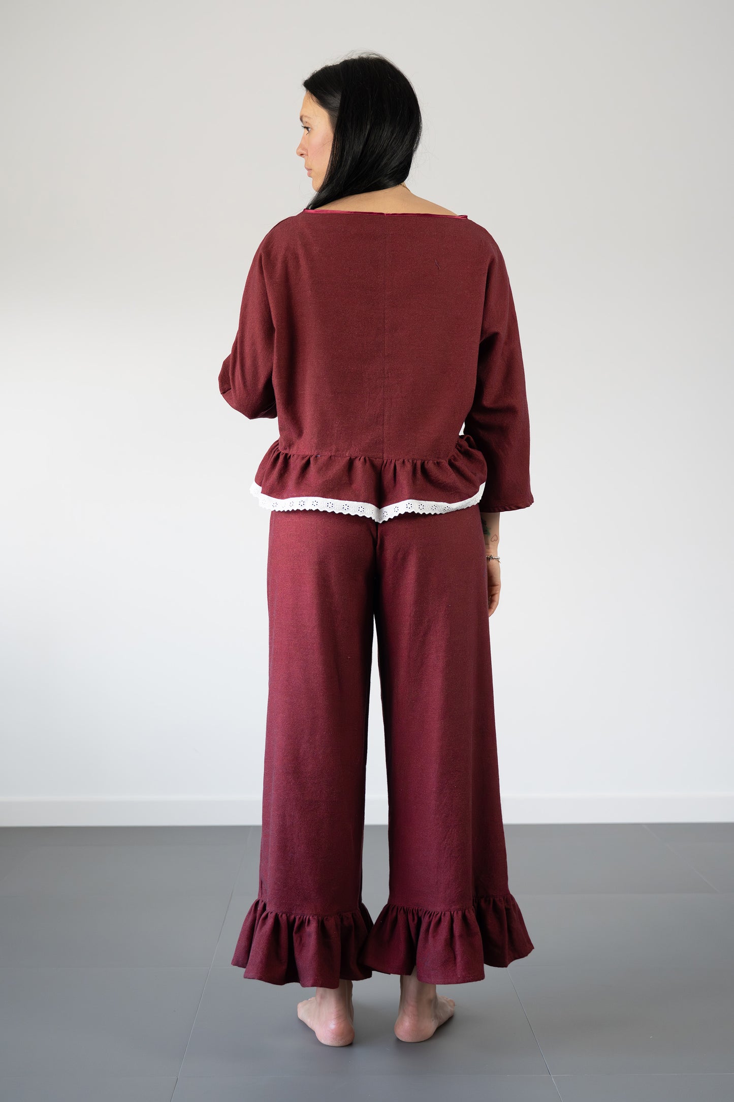 Completo Olga bordeaux