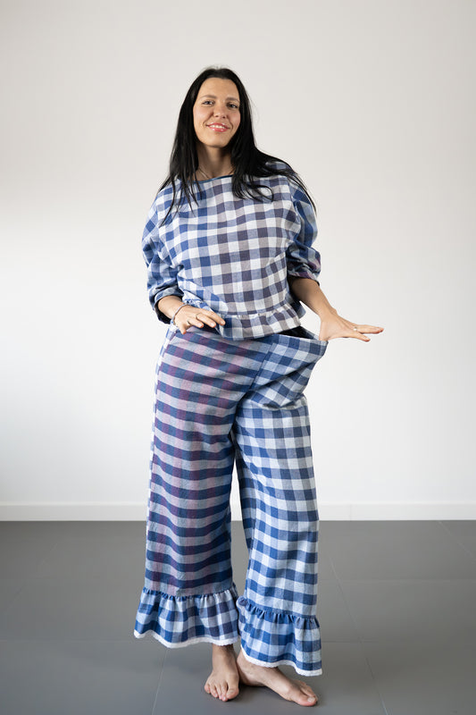 Completo Olga mix quadretti righe