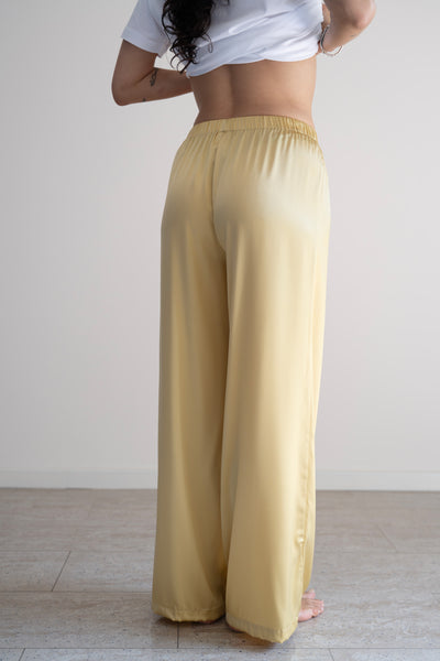 Pantaloni lunghi seta variante burro