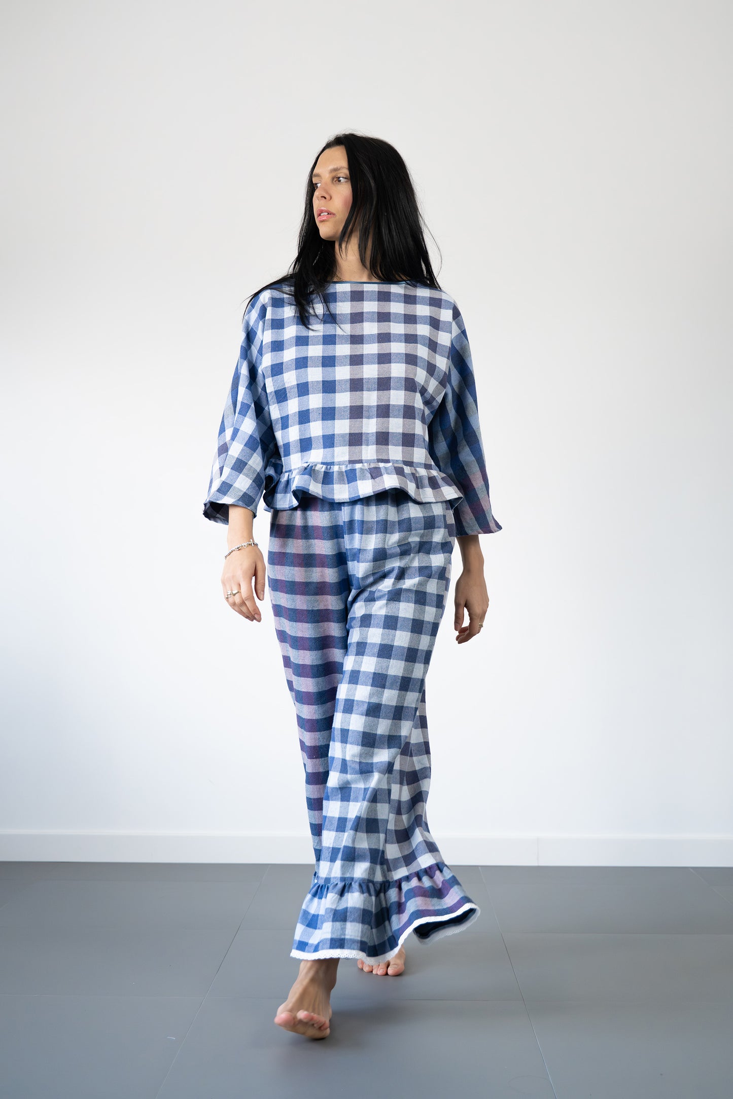 Completo Olga mix quadretti righe