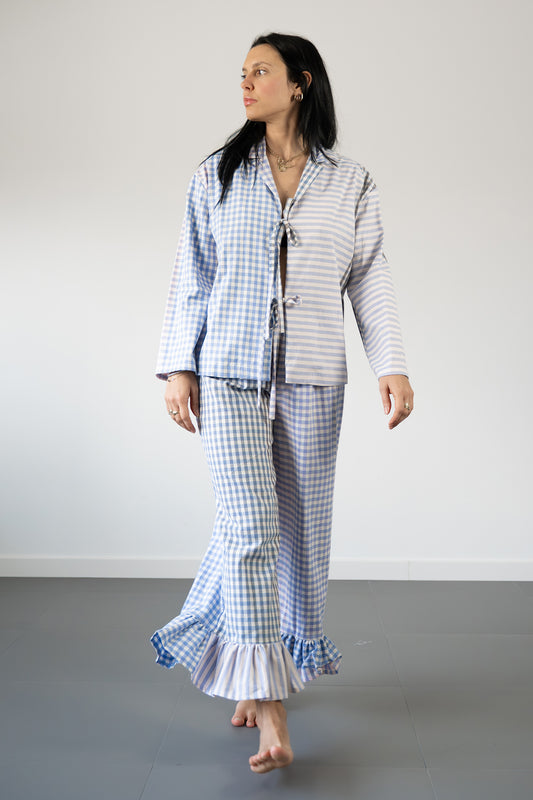 Completo Virginia Mix quadretti righe