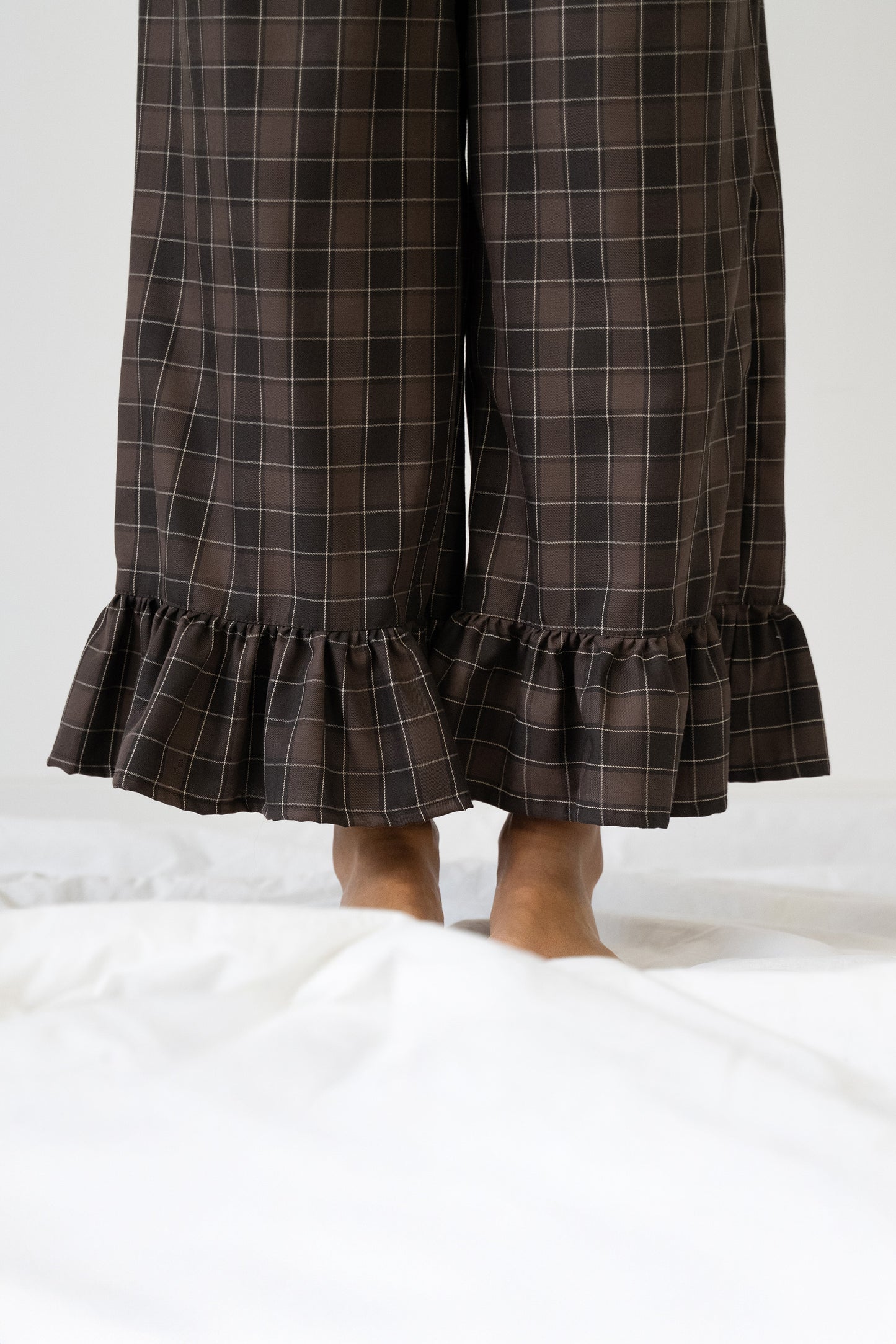 Completo Virginia tartan cioccolato