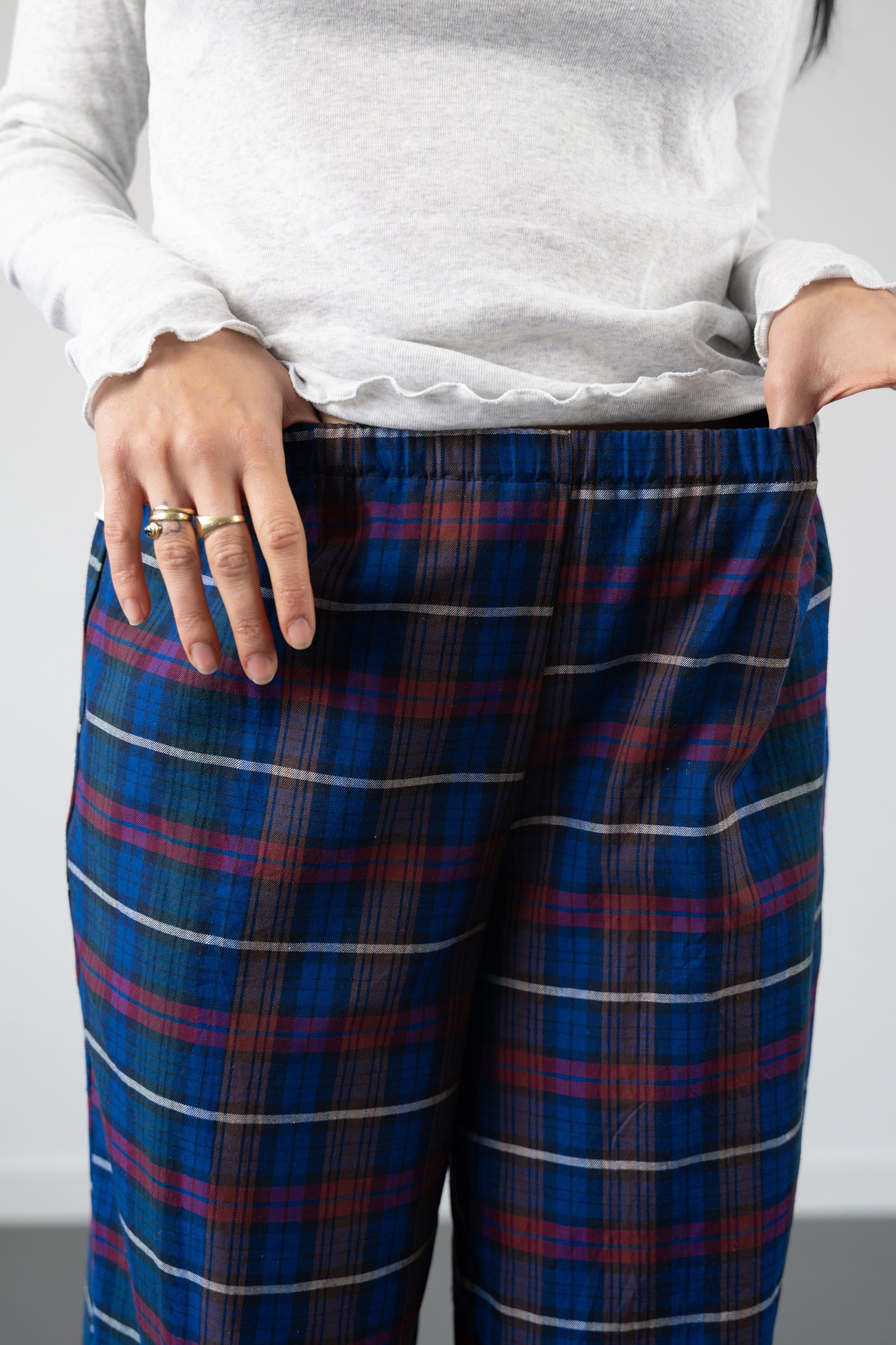 Pantaloni con rouches