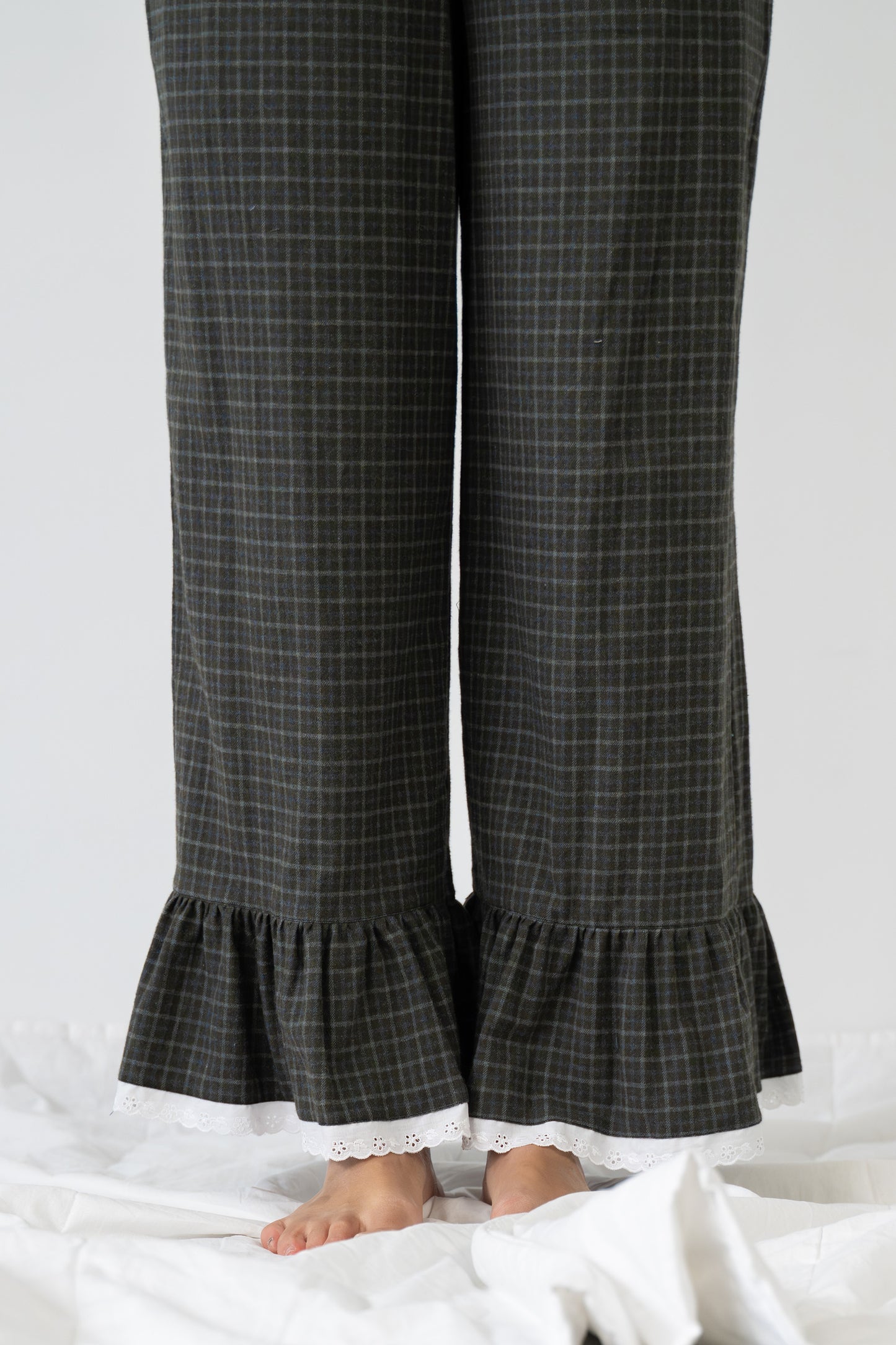 Pantaloni con rouches
