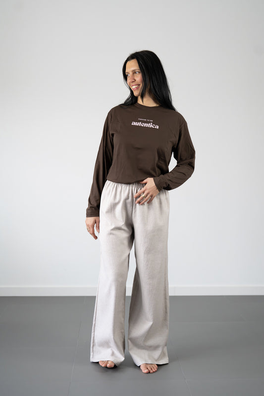 Pantaloni Atlanta, ecrù