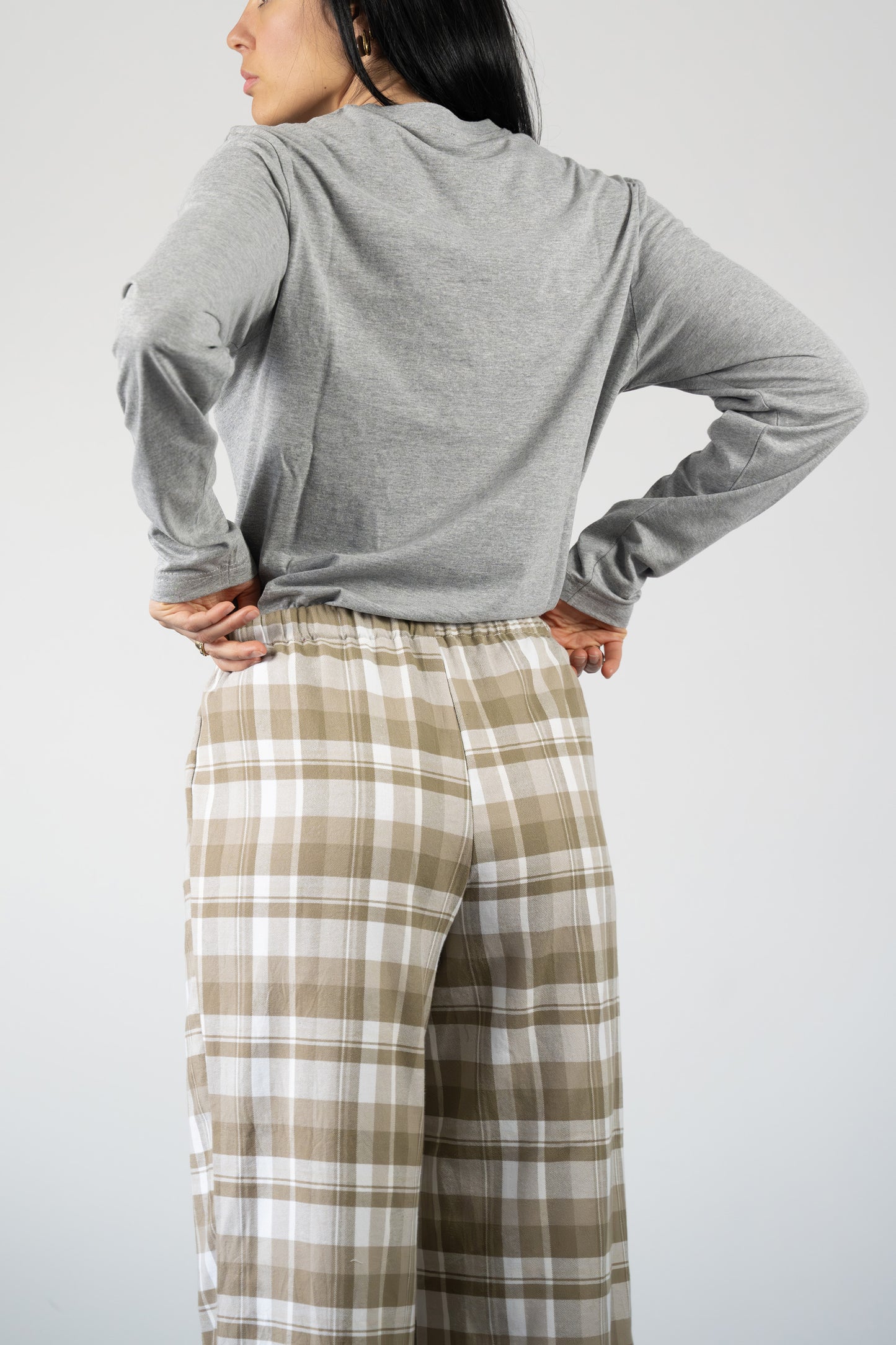 Pantaloni Atlanta, nocciola tartan