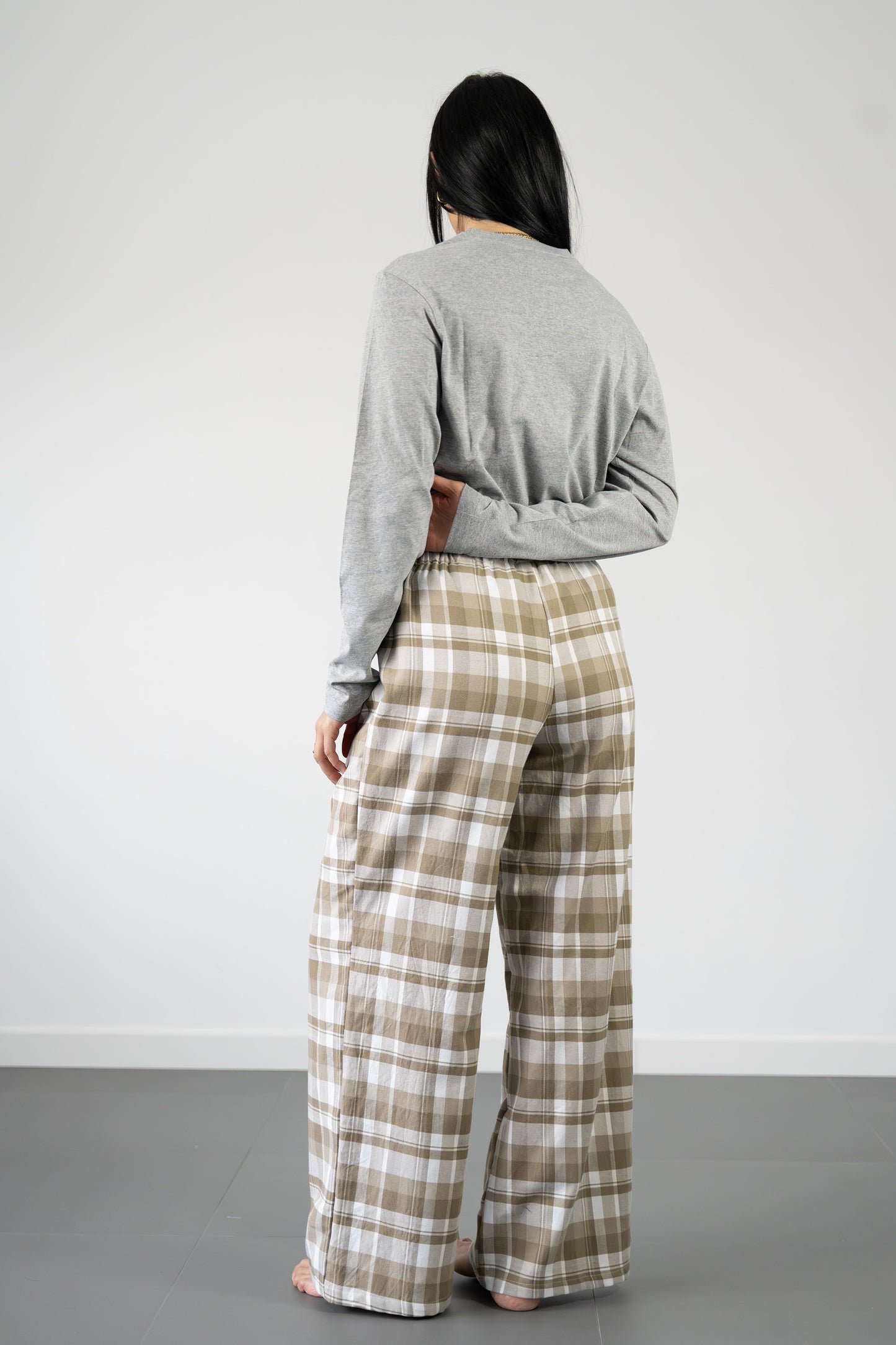 Pantaloni Atlanta, nocciola tartan
