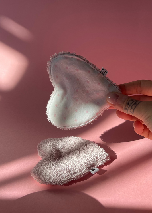 Coppia pad a cuoricino