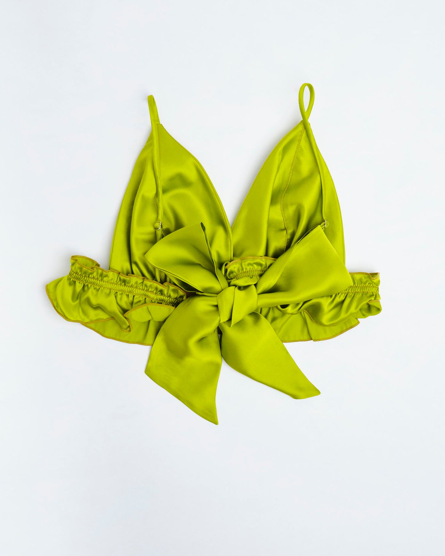 Top Memphis variante verde olio